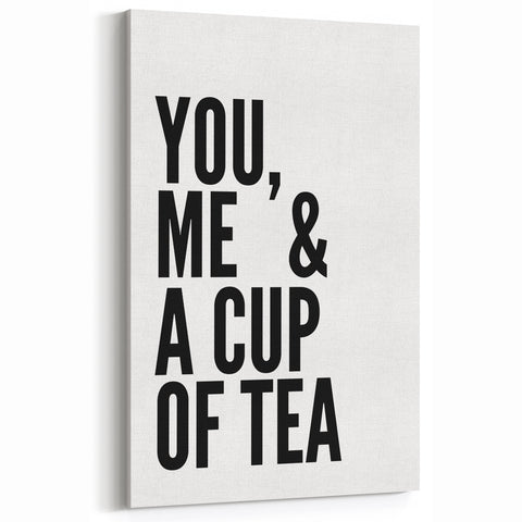 Modern Typography Wall Art - "You, Me & a Cup of Tea" Print