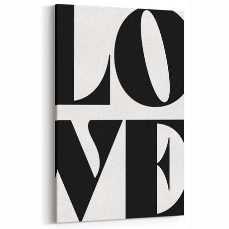 Bold Typography Wall Art - "LOVE" Modern Minimalist Print