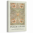 Biblical Typography Wall Art - Psalm 119:103 Floral Canvas Print
