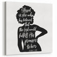 Inspirational Typography Art - Luke 1:45 "Blessed" Canvas Print