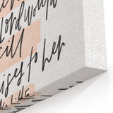Inspirational Typography Art - Luke 1:45 "Blessed" Canvas Print