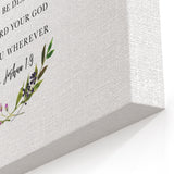 Inspirational Typography Art - Joshua 1:9 Strength Canvas Print