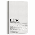 Home Typography Art - "Home" Definition Canvas Print