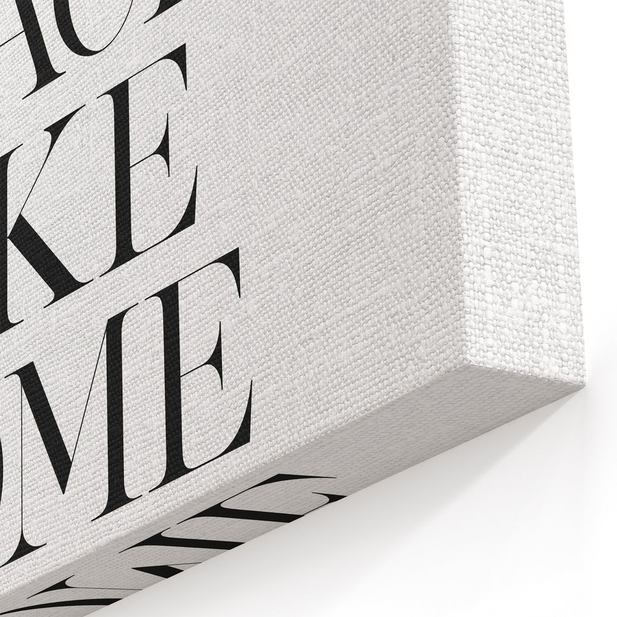 "There is No Place Like Home" Typography Canvas Art