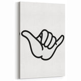Shaka Hand - Boys Room Wall Art Kids Bedroom Decor