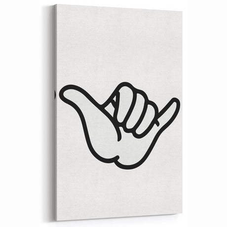 Shaka Hand - Boys Room Wall Art Kids Bedroom Decor