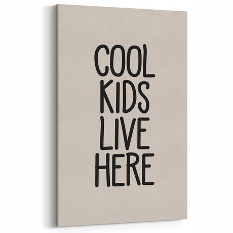 Cool Kids Live Here - Boys Bedroom Art Kids Wall Decor