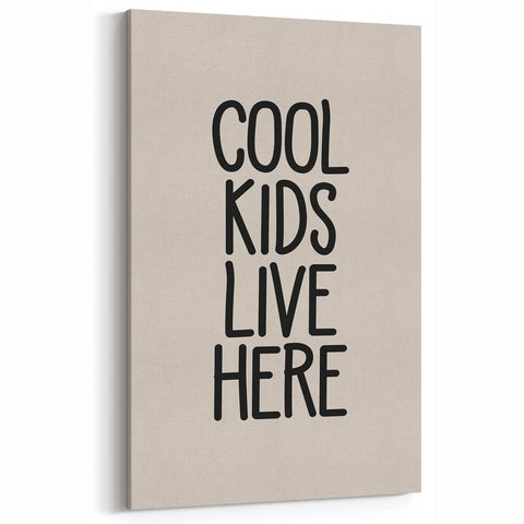 Cool Kids Live Here - Boys Bedroom Art Kids Wall Decor