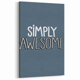 Simply Awesome - Boys Room Wall Art Kids Wall Decor