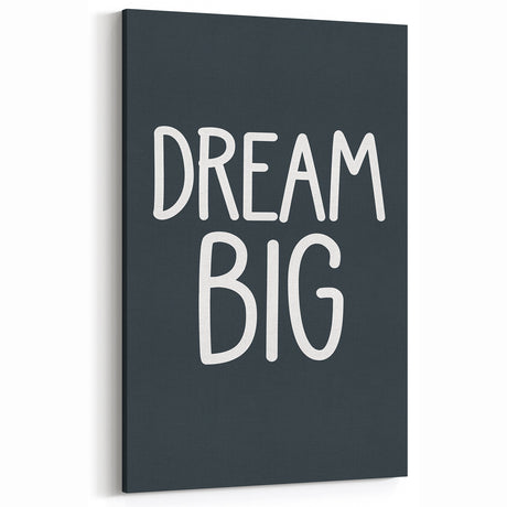 Dream Big - Boys Room Wall Art Kids Bedroom Decor