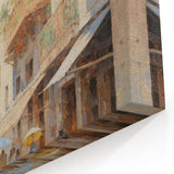 Vintage Landscape Art – Historic Cityscape Print – Retro Street Scene Wall Art