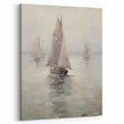Vintage Landscape Art – Sailing Boats on Calm Waters – Antique Marine Wall Art