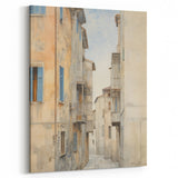 Vintage Landscape Art – Historic City Alley Print – Antique Urban Wall Art