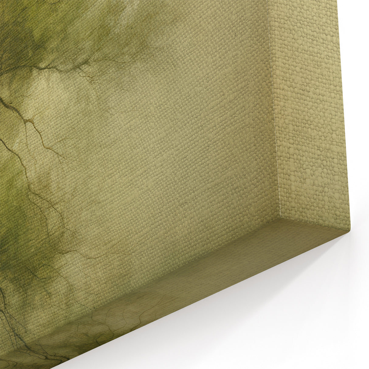 Vintage Landscape Art – Tranquil Tree in Misty Field – Antique Nature Wall Art