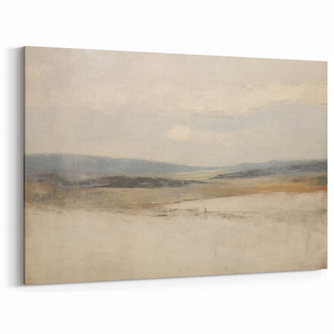Vintage Landscape Art – Serene Horizon with Rolling Hills – Antique Nature Wall Art