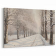 Vintage Landscape Art – Snowy Winter Pathway – Antique Winter Scene Wall Art