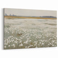 Vintage Landscape Art – Blossoming Field of Flowers – Antique Nature Scene Wall Art