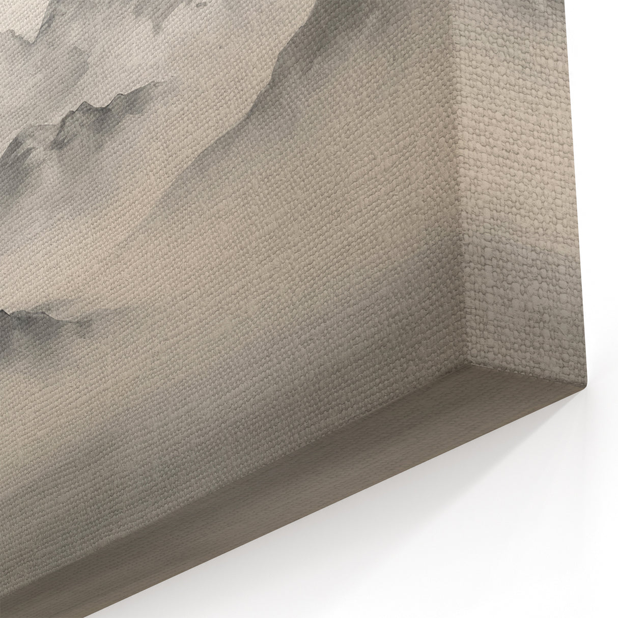 Vintage Landscape Art – Majestic Misty Mountain Peaks – Antique Nature Wall Art