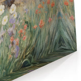 Vintage Landscape Art – Coastal Cliff with Wildflowers – Antique Seaside Wall Art