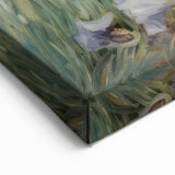 Vintage Landscape Art – Coastal Cliff with Wildflowers – Antique Seaside Wall Art