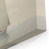 Vintage Landscape Art – Sailboat on Calm Waters – Antique Maritime Wall Art