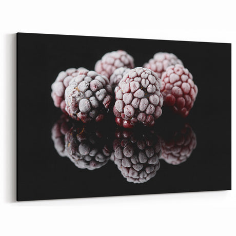 Frozen Blackberry Art – Elegant Food Photography Kitchen Print