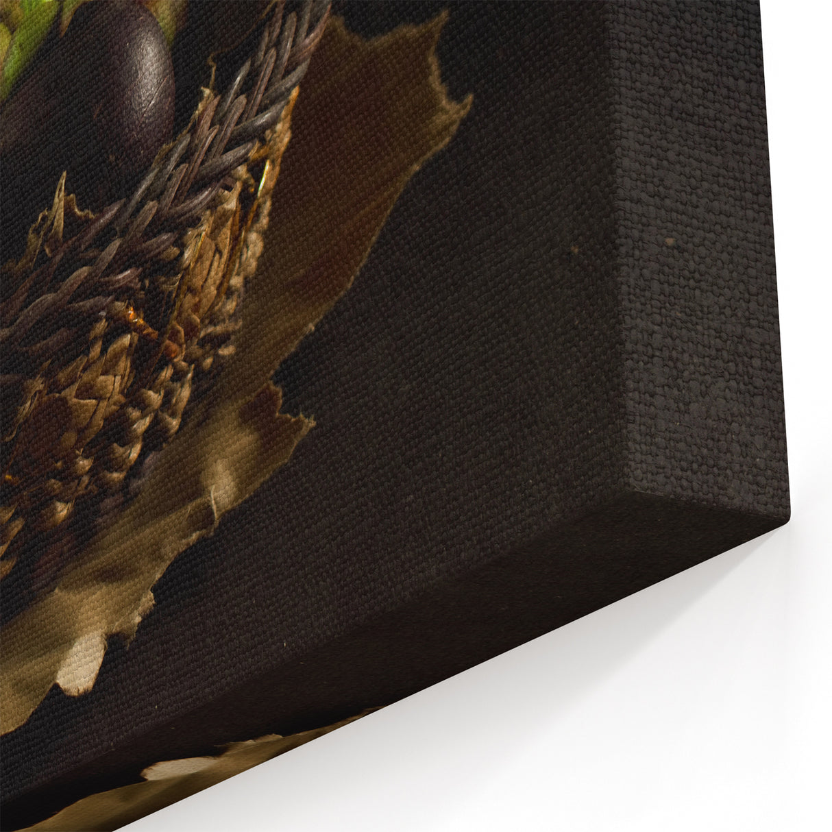 Rustic Mangosteen Basket Art – Vintage Kitchen Still Life Print