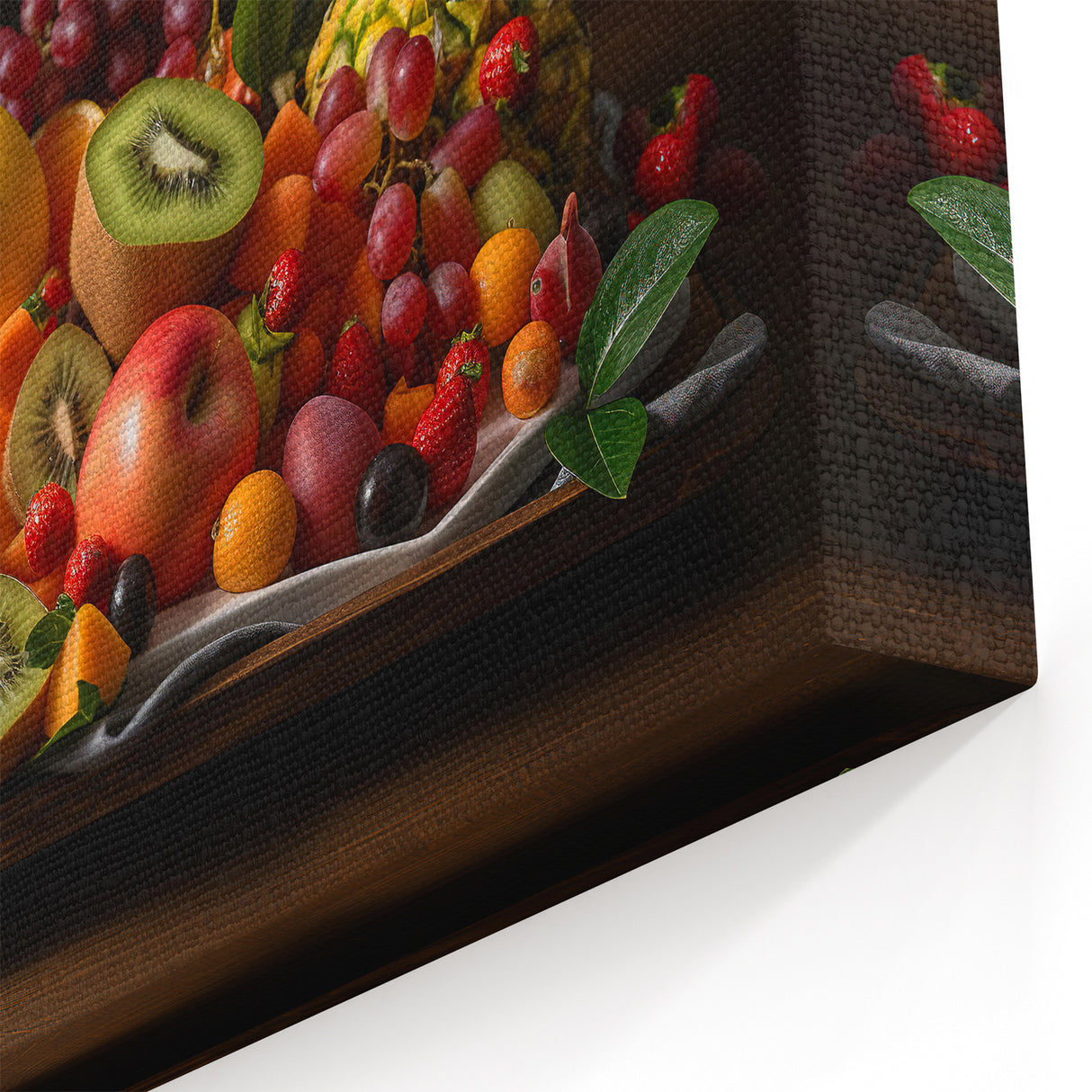 Vibrant Fruit Platter Art – Colorful Kitchen Still Life Print