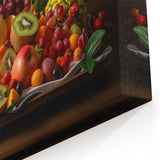 Vibrant Fruit Platter Art – Colorful Kitchen Still Life Print