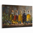 Rustic Olive Oil Bottles – Mediterranean Framed Kitchen Prints