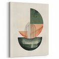Contemporary Dining Art Pieces – Green & Peach Geometric Print
