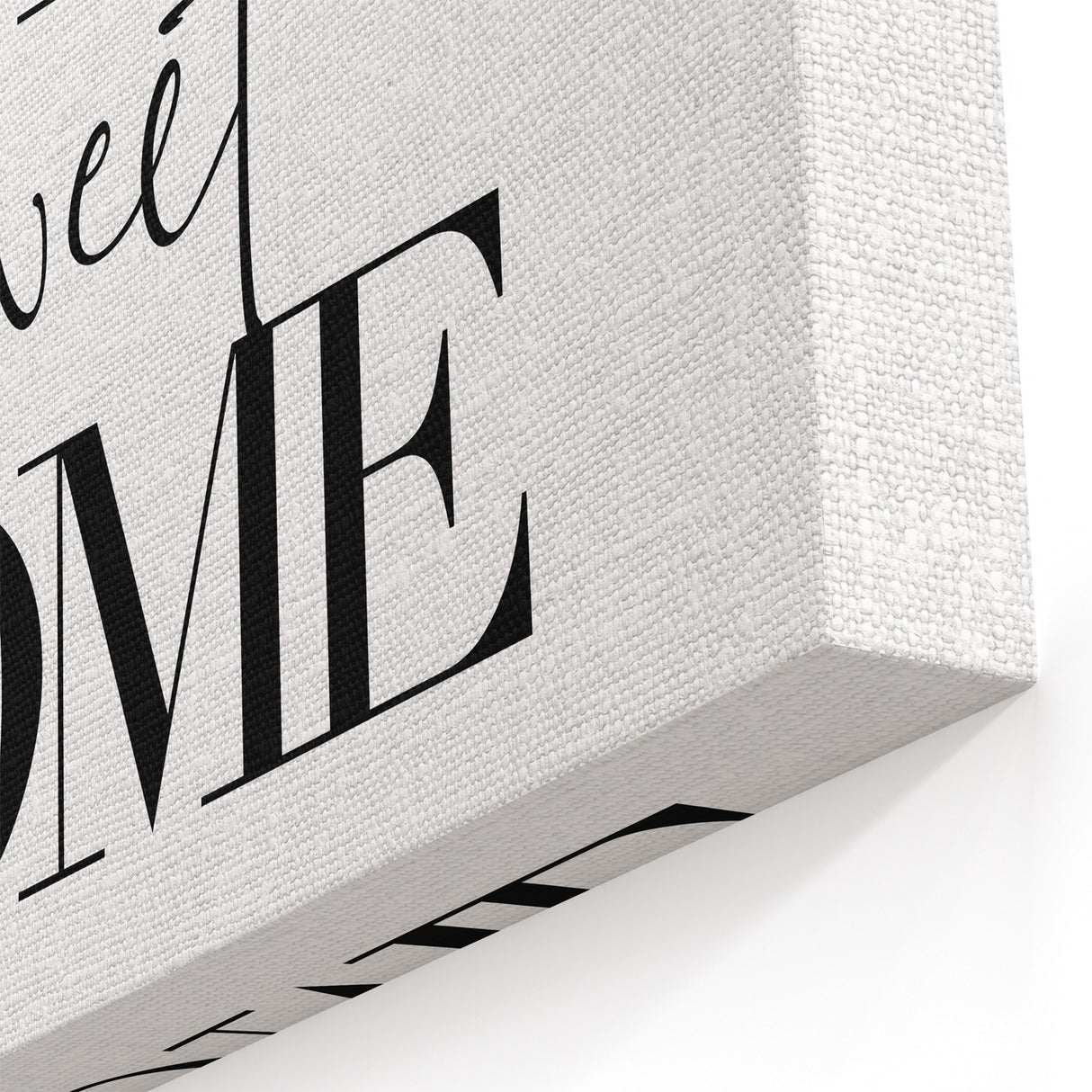 Home Sweet Home - Modern Typography Wall Art Canvas Print