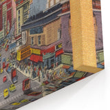Times Square Vintage Travel Poster – Retro New York City Art