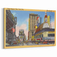 Times Square Retro Travel Print – Vintage New York City Art