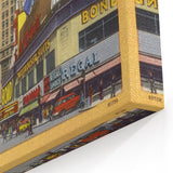 Times Square Retro Travel Print – Vintage New York City Art