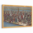 New York City Skyline Poster – Vintage Aerial Travel Art