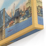 Brooklyn Bridge Vintage Poster – Retro New York City Art