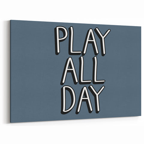 Play All Day Boys Room Wall Art – Kids Wall Art Prints for Playroom