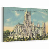 St. John Cathedral Poster – Vintage New York City Travel Art