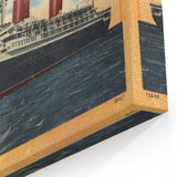 Vintage S.S. United States Travel Poster - Retro Ocean Liner Art
