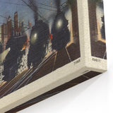 Vintage Chicago Railroad Poster - Retro Train Travel Art