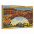 Vintage Natural Bridge Utah Poster - Retro Scenic Travel Art