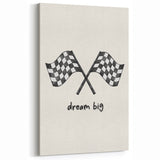 Racing Dream Big Boys Room Wall Art – Kids Wall Art Prints