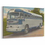 Vintage Raritan Valley Bus Poster - Retro Travel Service Art