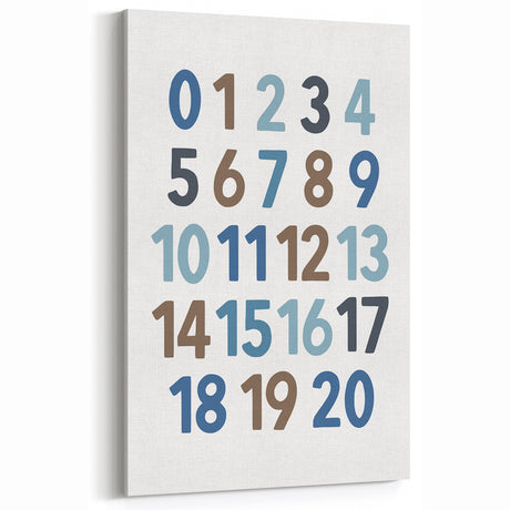 Counting Numbers Wall Art - Boys Room Wall Art Kids Wall Art Prints