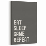 Eat Sleep Game Repeat - Boys Room Wall Art Kids Wall Art Prints