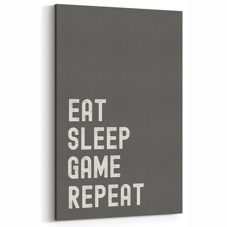 Eat Sleep Game Repeat - Boys Room Wall Art Kids Wall Art Prints