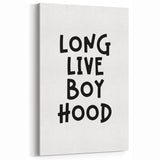 “Long Live Boyhood” Typography Art Print for Kids Room