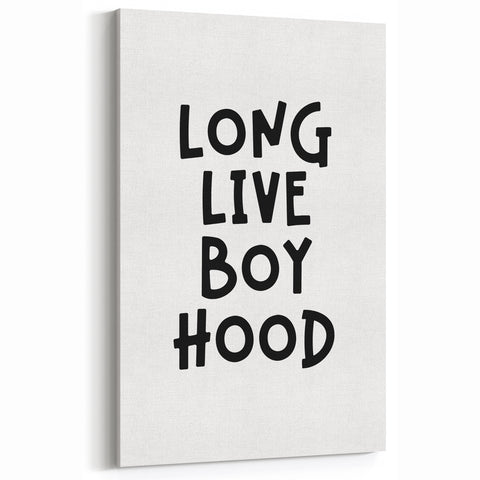 “Long Live Boyhood” Typography Art Print for Kids Room