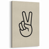 Minimalist "Peace" Typography Art Print for Kids Room
